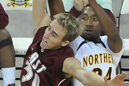 Devon Niehoff grabbed seven rebounds for IU East at St. Louis College of Pharmacy.