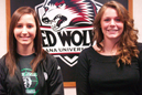 IU East volleyball signees Meagan Stoker (left) and Ariel Cox.
