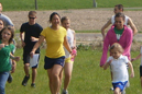 IU East's cross country runners helped local youngsters train for a one-mile fun run.
