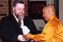 Brian Steele of Reid Sports Medicine accepted the Rufus Award from Mark Hester.
