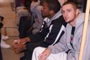 The IU East basketball team rode the TriMet train into downtown Portland for a visit to Nike Town.