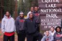 The IU East basketball team visted Crater Lake National Park before its game at Oregon Tech.