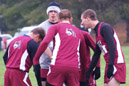 The IU East runners gather before the start of a race.