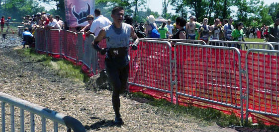 Patrick Smith won his heat the the Midwest Warrior Dash.
