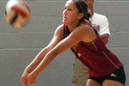 Meagan Stoker made 10 digs in two matches.