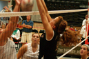 Sarah Shilling contributed seven kills and a pair of block assists
