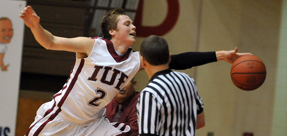 Tyler Fangman scored nine points for IU East.