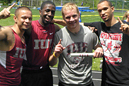 IU East's 4x100 meter relay team won the KIAC title.