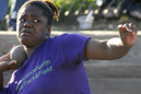 Throwing the shot put is one of Dominique Green's many talents.