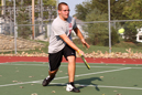 Justin Judd won in singles and doubles against Purdue Calumet.