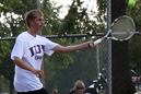 Ty Butler fires a forehand.