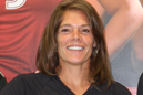 Anne Wissel (center) with IU East coaches Charlie and Londa Brown.