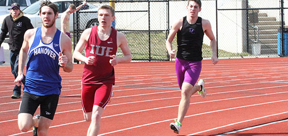 Kyle Hall set a school record in the 800 meter run.