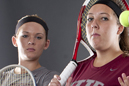 Cheltsi Hinners (left) and Paige Froman played No. 2 doubles last season.