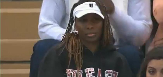 Did you catch this shot of Venus during the Wimbledon ladies final broadcasts?
