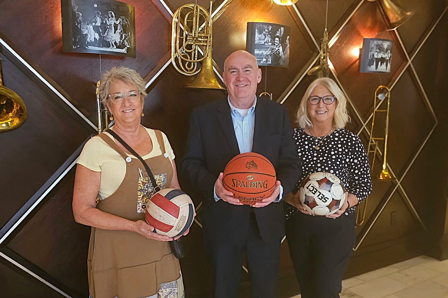 IU East Faculty Athletic Representative Tim Scales was honored earlier this year in New Orleans along with IU East nursing professors Shelly Rexrode (L) and Gloria Dixon (R).